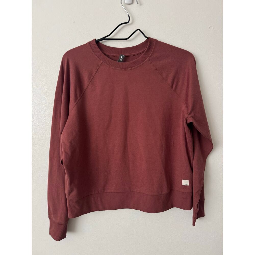 Vuori XS Halo Long Sleeve Crewneck in Rosewood Pink - Picture 2 of 6